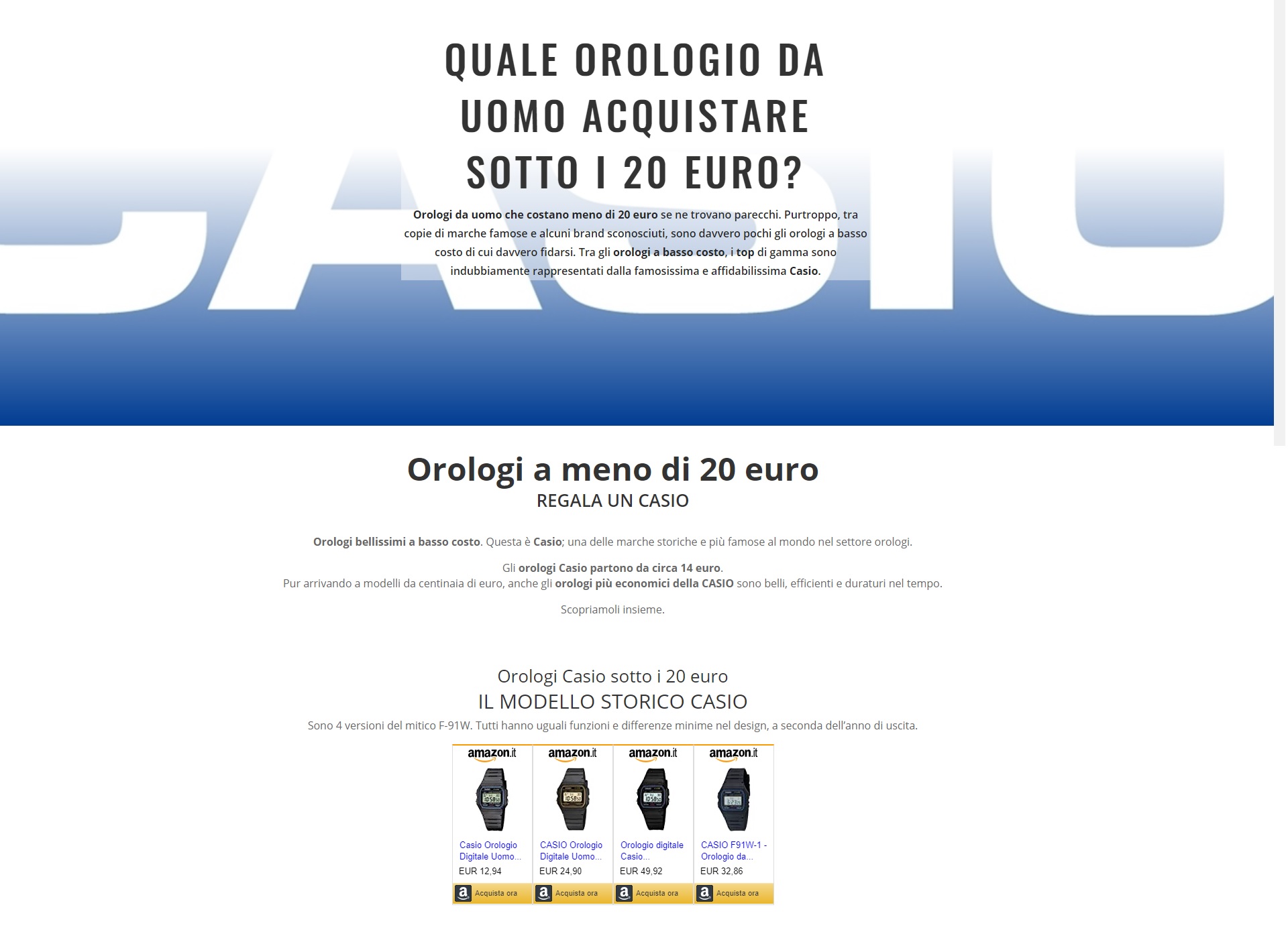 Casio a 20 euro | Shopping Intelligente